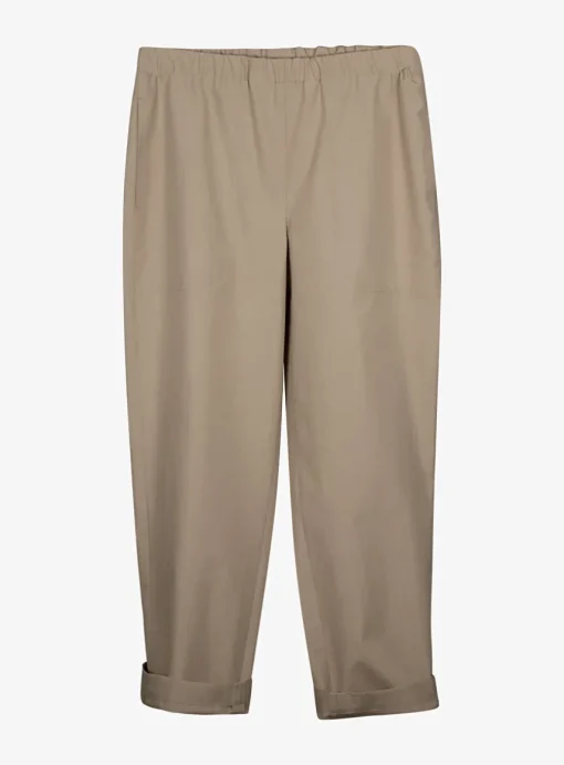 Pak pantalon en blouse camel | DELSCHER. Fashion