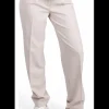 Pantalon bandplooi beige | DELSCHER. Fashion