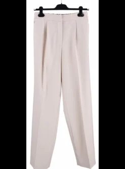 Pantalon bandplooi beige | DELSCHER. Fashion
