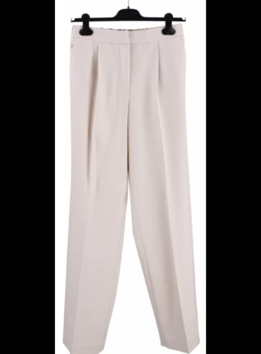 Pantalon bandplooi beige | DELSCHER. Fashion