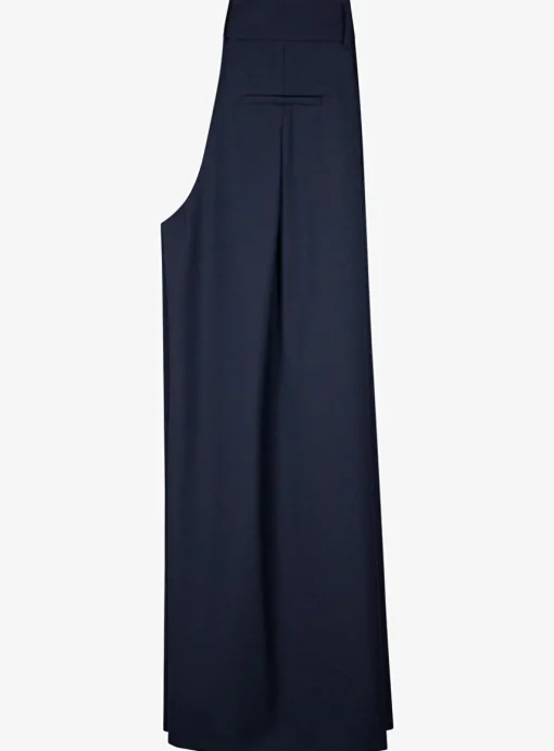 Pantalon bandplooi marine | DELSCHER. Fashion