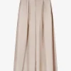 Pantalon beige extra wide leg | DELSCHER. Fashion
