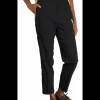 Pantalon coolwool zwart met elastische taille | DELSCHER. Fashion