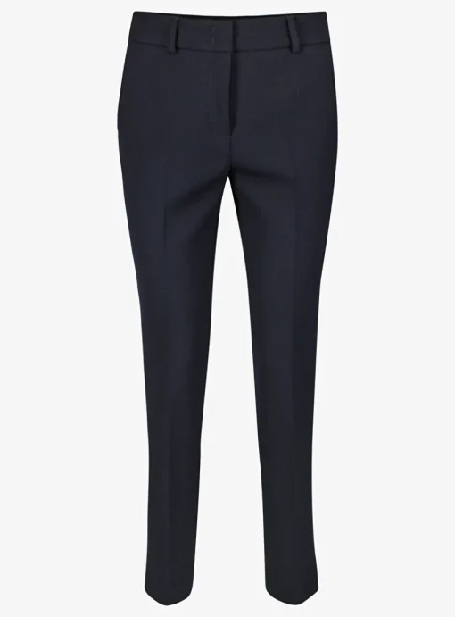 Pantalon double crepe marine | DELSCHER. Fashion