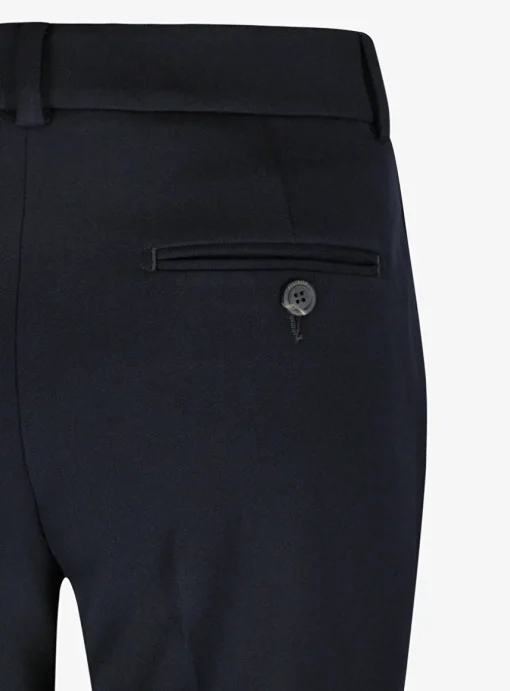 Pantalon double crepe marine | DELSCHER. Fashion
