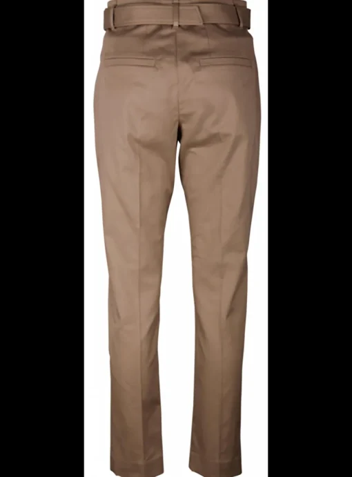 Pantalon katoen beige | DELSCHER. Fashion