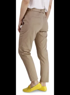 Pantalon katoen beige | DELSCHER. Fashion
