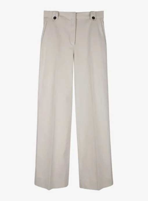 Pantalon katoen kiezel | DELSCHER. Fashion