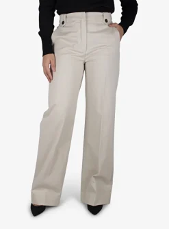 Pantalon katoen kiezel | DELSCHER. Fashion
