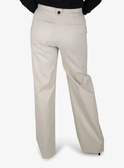 Pantalon katoen kiezel | DELSCHER. Fashion