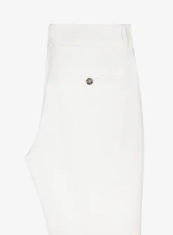 Pantalon katoen viscose wit | DELSCHER. Fashion