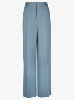 Pantalon linnen petrol blauw | DELSCHER. Fashion