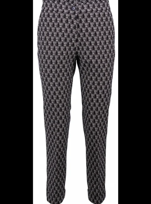 Pantalon logo dessin zwart wit | DELSCHER. Fashion