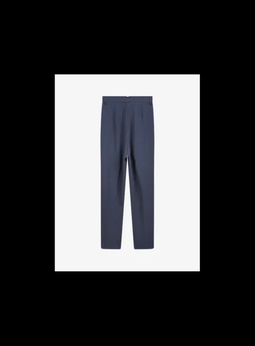 Pantalon Michela bandplooi marine | DELSCHER. Fashion
