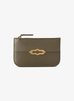 Pimlico zipped coin pouch khaki groen | DELSCHER. Fashion