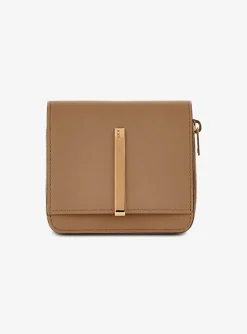 Portemonnee licht camel leder klein | DELSCHER. Fashion