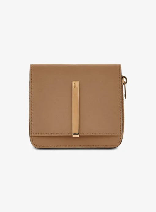 Portemonnee licht camel leder klein | DELSCHER. Fashion