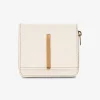 Portemonnee offwhite leder klein | DELSCHER. Fashion