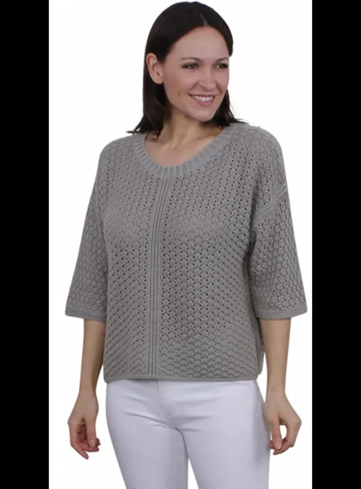 Pull Ataris cashmere khaki | DELSCHER. Fashion