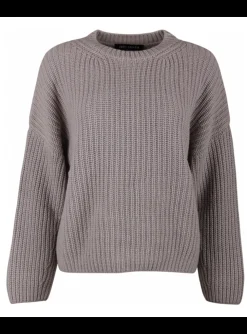 Pull cashmere taupe | DELSCHER. Fashion