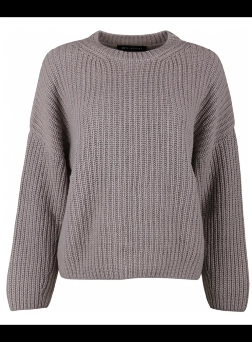 Pull cashmere taupe | DELSCHER. Fashion