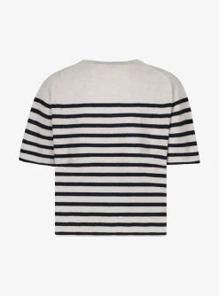 pull Cila stripes navy wit | DELSCHER. Fashion