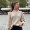 Pull Fallou cashmere beige | DELSCHER. Fashion