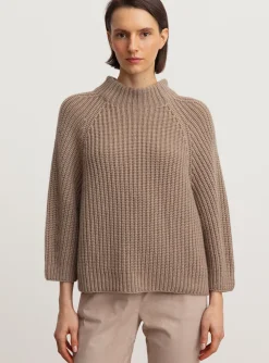 pull Fallou cashmere taupe | DELSCHER. Fashion