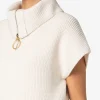 pull kapmouw offwhite met rits | DELSCHER. Fashion