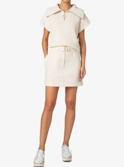 pull kapmouw offwhite met rits | DELSCHER. Fashion