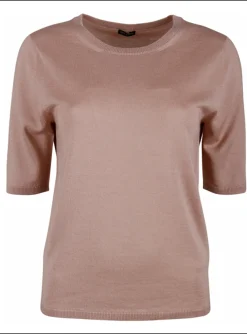 Pull Lale cashmere zijde poeder | DELSCHER. Fashion