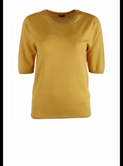 Pull Lily cashmere geel | DELSCHER. Fashion