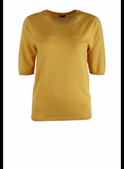 Pull Lily cashmere geel | DELSCHER. Fashion