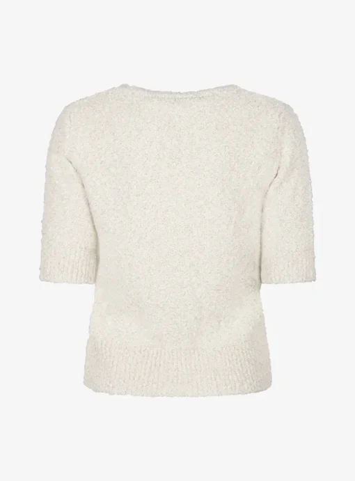 Pull Loris beige met zilver lurex | DELSCHER. Fashion