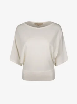 Pull loyd-persy vleermuismouw offwhite | DELSCHER. Fashion