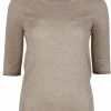 Pull Lyv beige cashmere | DELSCHER. Fashion