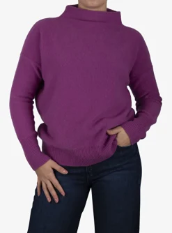 Pull soft touch paars roze | DELSCHER. Fashion