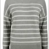 Pull soft touch streep salie groen | DELSCHER. Fashion