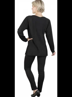 Pull tuniek zwart glitter | DELSCHER. Fashion