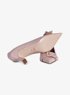 Pump kitten heel leder nude | DELSCHER. Fashion