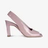 Pump slingback peeptoe lak nude | DELSCHER. Fashion