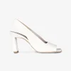 Pump slingback peeptoe leer offwhite | DELSCHER. Fashion