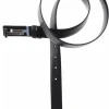 Riem lak/leder zwart met double T gesp | DELSCHER. Fashion