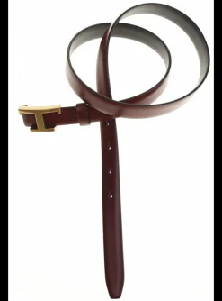 Riem leder bordeaux | DELSCHER. Fashion
