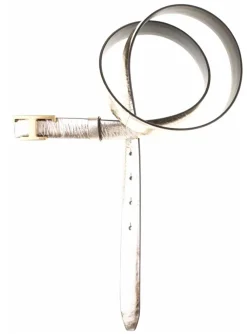 Riem leder goud craquelé | DELSCHER. Fashion