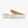 Riem leder offwhite met zilveren t | DELSCHER. Fashion