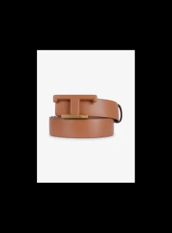 Riem leder T cognac | DELSCHER. Fashion