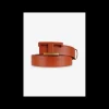 Riem leder T logo warm oranje | DELSCHER. Fashion