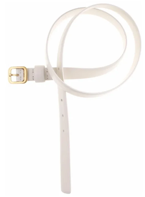 Riem leder wit | DELSCHER. Fashion