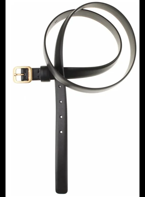Riem leder zwart | DELSCHER. Fashion